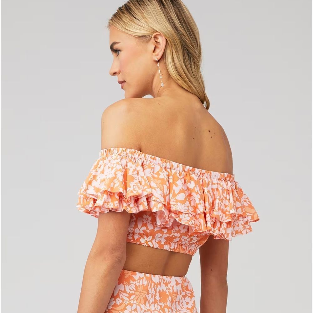 MINKPINK Marli Floral Ruffle Crop Top - Picture 4 of 9